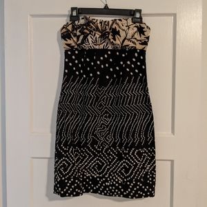 Diane von furstenburg strapless cocktail dress